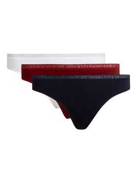 Tommy Hilfiger Tommy Hilfiger Stringi THONG 3P UW0UW04890 Kolorowy