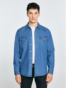 BIG STAR BIG STAR Koszula jeansowa WESTERN SHIRT Niebieski Basic Fit