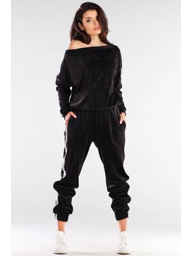Awama Awama Spodnie damskie A409 Czarny Basic Fit