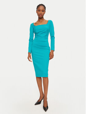 Rinascimento Rinascimento Sukienka koktajlowa 1000769356287 Zielony Regular Fit
