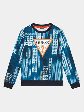 Guess Guess Mikina Ls Active L4RQ01 KA6R3 Modrá Regular Fit