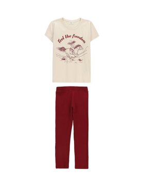 Coccodrillo Coccodrillo Komplet t-shirt i legginsy WC6117416XXG-022 Kolorowy Regular Fit