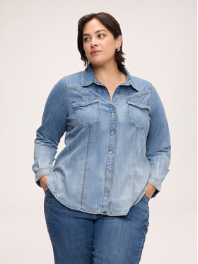 Fiorella Rubino Fiorella Rubino Koszula 5405T001498N004 Turkusowy Regular Fit