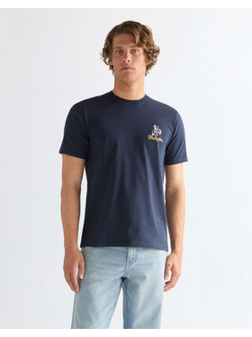 Wrangler Wrangler T-Shirt EMBROIDERY TEE Niebieski Regular Fit