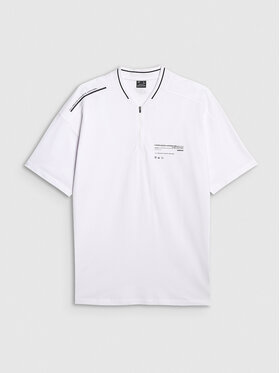 4F 4F Polo DUO DYNAMICS Biały Oversize