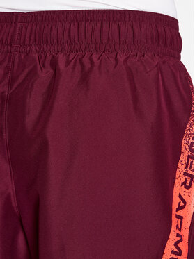 Under Armour Športne Kratke Hlače Ua Woven Graphic Shorts 1370388 Bordo Rdeča Loose Fit