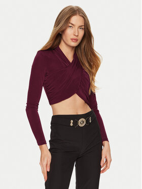 BARDOT BARDOT Bluzka 58746TB Bordowy Slim Fit