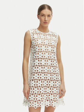 MICHAEL Michael Kors MICHAEL Michael Kors Poletna obleka MS683CWKNE Bela Slim Fit