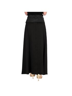 PINKO PINKO Spódnica maxi Gelosia gonna satin crinkle Czarny Regular Fit