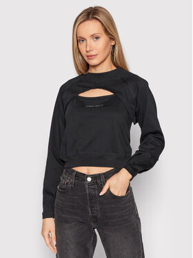 Converse Converse Блуза Twisted 10022960-A01 Черен Relaxed Fit