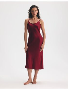 Esotiq Esotiq Koszula nocna 46078 Bordowy Regular Fit