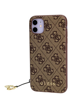 Guess Guess Etui na telefon 4G Charms Brązowy