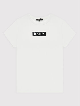 DKNY DKNY T-Shirt D35R93 M Biały Regular Fit