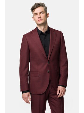 Lancerto Lancerto Garnitur Tabasco GA073123000018 Bordowy Slim Fit