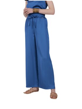 Yes Zee Yes Zee Spodnie damskie Pantalone donna Niebieski Regular Fit