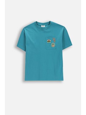 Coccodrillo Coccodrillo T-Shirt WC6143202FBJ-013 Turkusowy Regular Fit