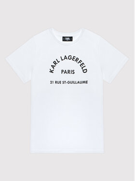 KARL LAGERFELD KARL LAGERFELD T-Shirt Z25331 D Biały Regular Fit