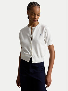 Polo Ralph Lauren Polo Ralph Lauren Pletena jopica 211A12718001 Bela Regular Fit