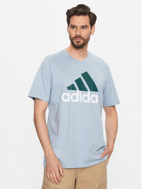adidas adidas T-Shirt Essentials Single Jersey Big Logo T-Shirt IJ8576 Blau Regular Fit
