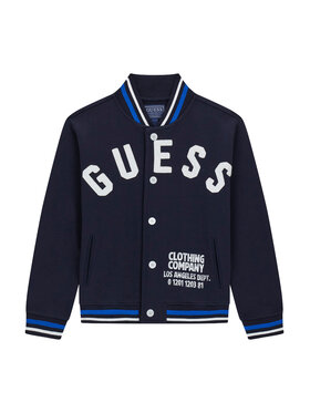 Guess Guess Džemperis ar kapuci L6YQ03 K4013 Tumši zils Regular Fit