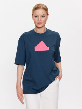 adidas adidas T-krekls Future Icons Badge of Sport Boyfriend T-Shirt IM2539 Tirkīzs Loose Fit