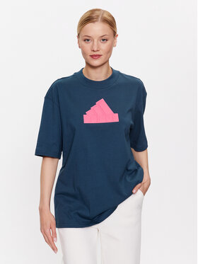 adidas adidas T-shirt Future Icons Badge of Sport Boyfriend T-Shirt IM2539 Turquoise Loose Fit