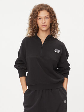 Reebok Reebok Džemperis ar kapuci Classics Coverup IL4630 Melns Regular Fit