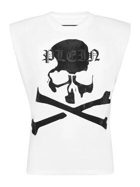 PHILIPP PLEIN PHILIPP PLEIN Tank top 11621 Biały Skin Tight Fit