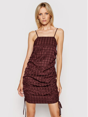 Birgitte Herskind Birgitte Herskind Každodenné šaty Anita 4030773 Bordová Slim Fit