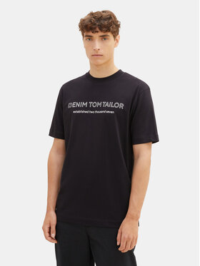 Tom Tailor Denim Tom Tailor Denim Tricou 1037683 Negru Regular Fit