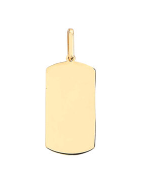 Fugart Fugart Naszyjnik Zawieszka złota gładki prostokąt FUG6-17-Z00271-2 Złoty