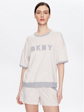 DKNY DKNY Pizsama YI3919259 Bézs Regular Fit