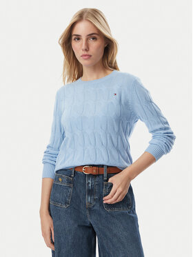 Tommy Hilfiger Tommy Hilfiger Megztinis WW0WW43586 Šviesiai mėlyna Regular Fit