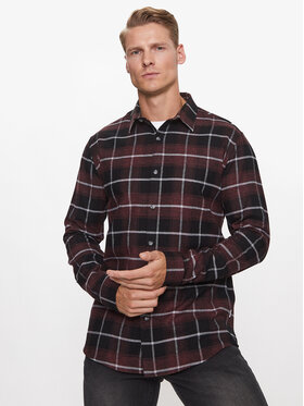 Lindbergh Lindbergh Chemise 30-203224 Bordeaux Slim Fit