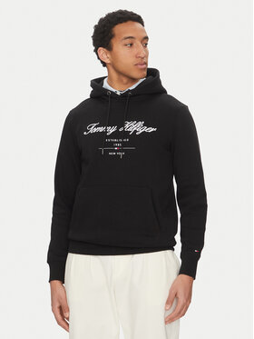 Tommy Hilfiger Tommy Hilfiger Bluza Script Logo MW0MW33631 Czarny Regular Fit