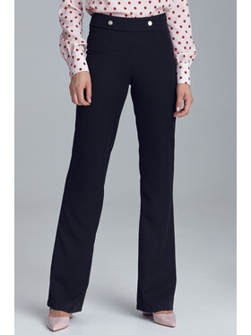 NIFE NIFE Společenské kalhoty SD90 Černá Authentic Straight Fit