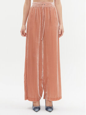 TWINSET TWINSET Bavlnené nohavice 232TT2202 Ružová Relaxed Fit
