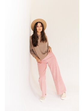 Moi Mili Moi Mili Spodnie materiałowe Pink Różowy Baggy Fit