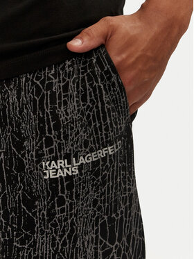 Karl Lagerfeld Jeans Spodnji Del Trenirke 246D1005 Črna Regular Fit