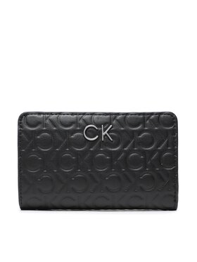 Calvin Klein Calvin Klein Duży Portfel Damski Re Lock Bifold Wallet Emb Mono K60K610240 Czarny