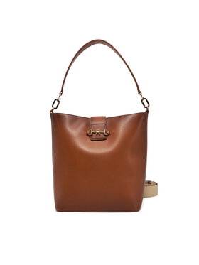 Tommy Hilfiger Tommy Hilfiger Borsetta Heritage Leather Bucket Burn AW0AW17397 Marrone