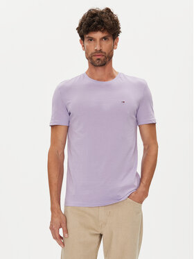 Tommy Jeans Tommy Jeans T-Shirt Jaspe DM0DM20363 Fioletowy Slim Fit