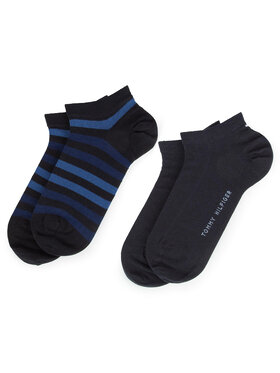 Tommy Hilfiger Tommy Hilfiger Set di 2 paia di calzini corti da uomo 382000001 Blu scuro