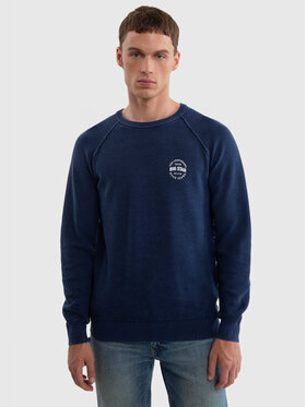BIG STAR BIG STAR Sweter DENIS_403_160 Granatowy Classic Fit