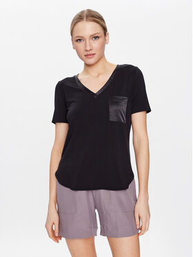 Triumph Triumph Koszulka piżamowa Climate Aloe 10214846 Czarny Regular Fit