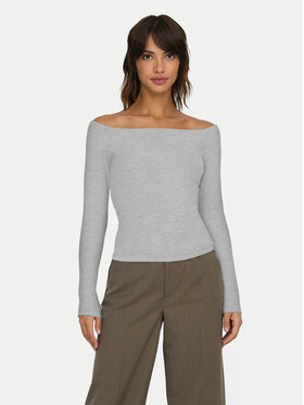 ONLY ONLY Блуза Glamour 15339763 Сив Slim Fit