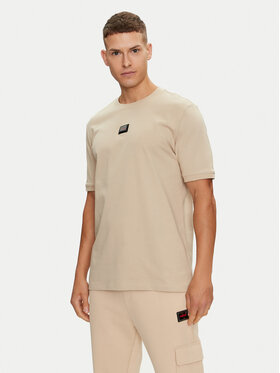 HUGO Hugo T-Shirt Diragolino_Gel 50528171 Beżowy Regular Fit