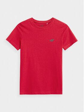 4F 4F T-Shirt 4FJAW23TTSHM0795 Czerwony Regular Fit