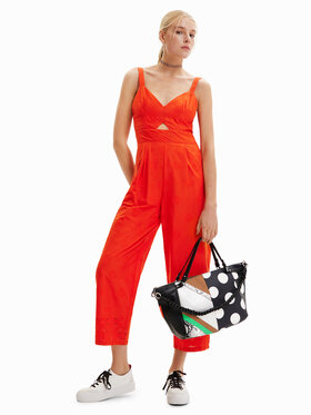 Desigual Desigual Salopetă 23SWPW26 Portocaliu Regular Fit