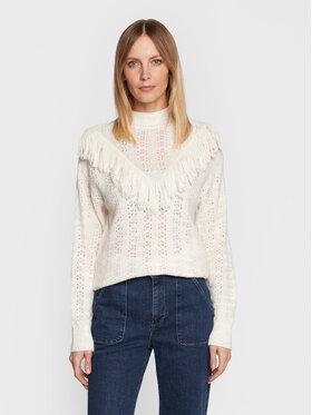 NAF NAF NAF NAF Sweter Marcia THNU171A Écru Regular Fit